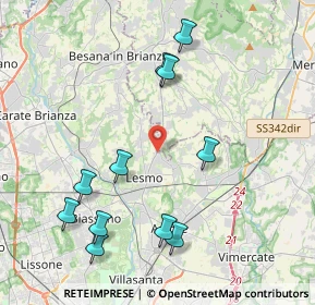 Mappa Viale Milano, 20857 Camparada MB, Italia (4.42636)