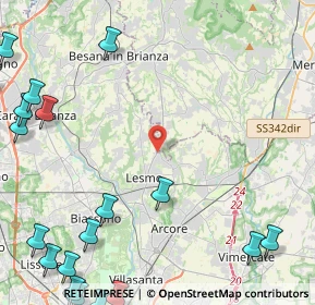 Mappa Viale Milano, 20857 Camparada MB, Italia (7.29)