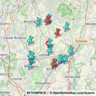 Mappa Viale Milano, 20857 Camparada MB, Italia (3.5915)