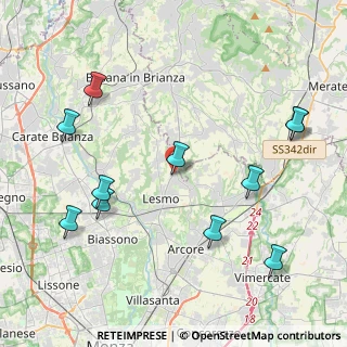 Mappa Viale Milano, 20857 Camparada MB, Italia (4.81091)