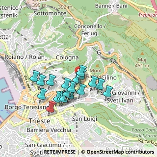 Mappa Via Emilio Scauro, 34127 Trieste TS, Italia (0.7565)