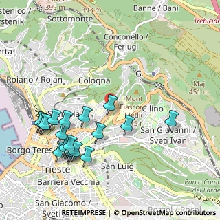 Mappa Via Emilio Scauro, 34127 Trieste TS, Italia (1.154)