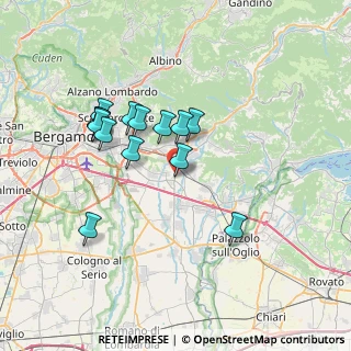 Mappa Via de Gasperi, 24060 Gorlago BG, Italia (6.32929)
