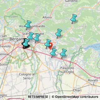 Mappa Via de Gasperi, 24060 Gorlago BG, Italia (7.55375)