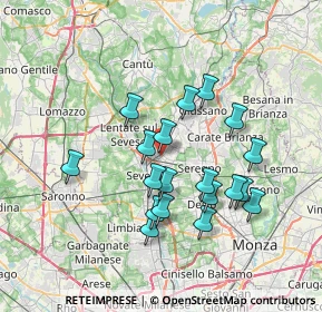 Mappa Via Generale Cantore, 20821 Meda MB, Italia (6.46158)