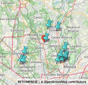 Mappa Via Generale Cantore, 20821 Meda MB, Italia (8.02846)