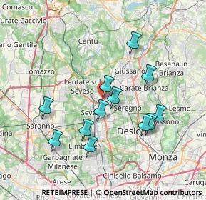 Mappa Via Generale Cantore, 20821 Meda MB, Italia (6.79417)
