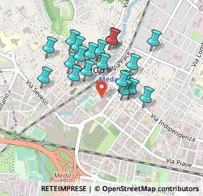 Mappa Via Generale Cantore, 20821 Meda MB, Italia (0.3775)