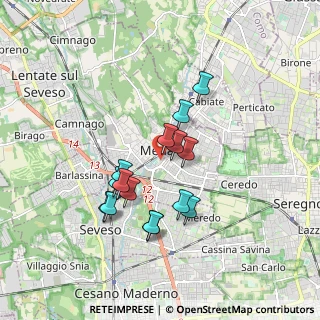 Mappa Via Generale Cantore, 20821 Meda MB, Italia (1.508)