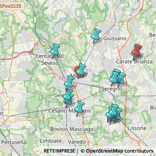 Mappa Via Generale Cantore, 20821 Meda MB, Italia (4.37375)