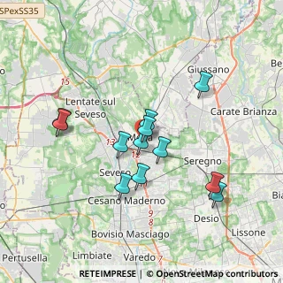 Mappa Via Generale Cantore, 20821 Meda MB, Italia (3.13917)