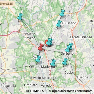 Mappa Via General Cantore, 20821 Meda MB, Italia (3.52727)