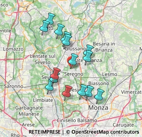 Mappa Via Ferrara, 20831 Seregno MB, Italia (6.23333)