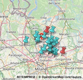 Mappa Via Ferrara, 20831 Seregno MB, Italia (9.609)