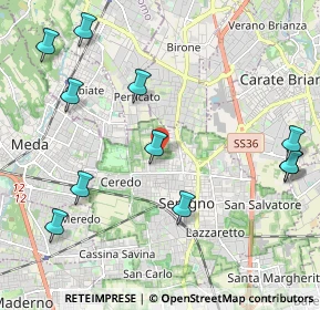 Mappa Via Ferrara, 20831 Seregno MB, Italia (2.53)