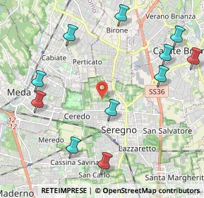 Mappa Via Ferrara, 20831 Seregno MB, Italia (2.72583)