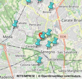 Mappa Via Ferrara, 20831 Seregno MB, Italia (2.555)