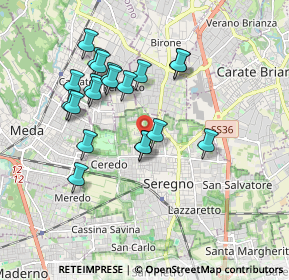 Mappa Via Ferrara, 20831 Seregno MB, Italia (1.6685)