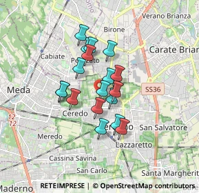 Mappa Via Ferrara, 20831 Seregno MB, Italia (1.21889)