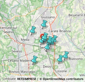 Mappa Via Ferrara, 20831 Seregno MB, Italia (2.36833)