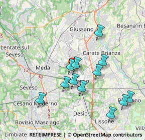 Mappa Via Ferrara, 20831 Seregno MB, Italia (4.37286)