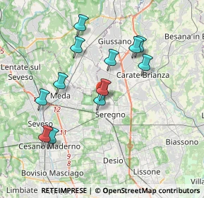 Mappa Via Ferrara, 20831 Seregno MB, Italia (3.58167)