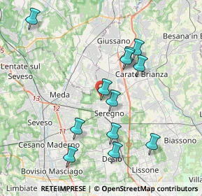 Mappa Via Ferrara, 20831 Seregno MB, Italia (3.81583)