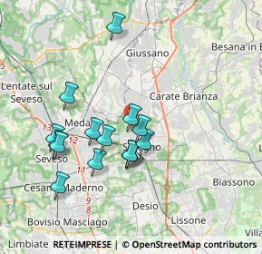 Mappa Via Ferrara, 20831 Seregno MB, Italia (3.32933)