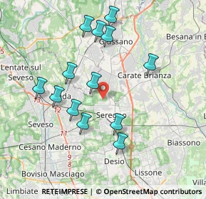 Mappa Via Ferrara, 20831 Seregno MB, Italia (3.70385)