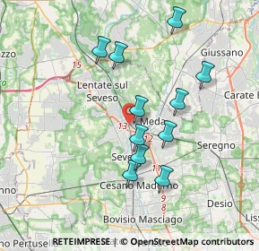 Mappa Corso Guglielmo Marconi, 20030 Barlassina MB, Italia (3.29273)