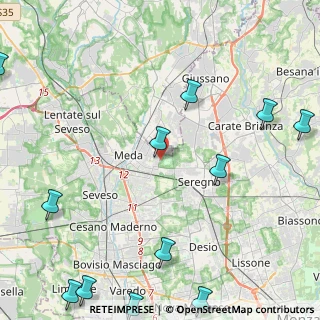 Mappa Via Benedetto Croce, 20821 Meda MB, Italia (6.52083)