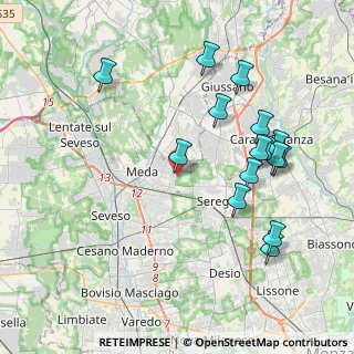 Mappa Via Benedetto Croce, 20821 Meda MB, Italia (4.17667)