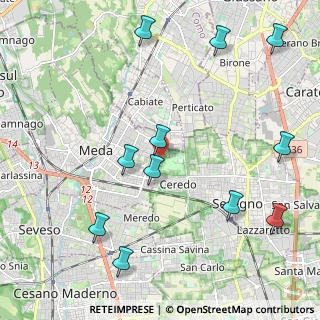 Mappa Via Benedetto Croce, 20821 Meda MB, Italia (2.52091)