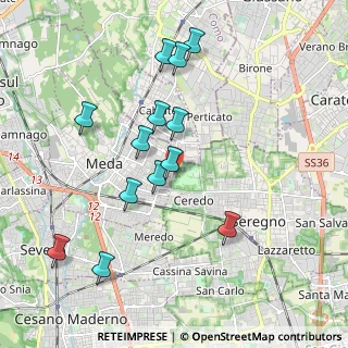 Mappa Via Benedetto Croce, 20821 Meda MB, Italia (1.90615)