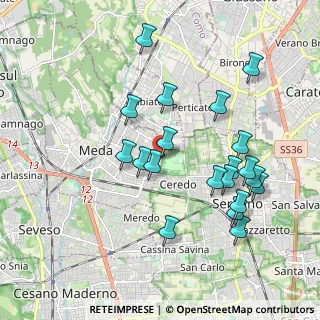 Mappa Via Benedetto Croce, 20821 Meda MB, Italia (1.932)