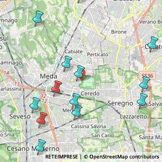 Mappa Via Benedetto Croce, 20821 Meda MB, Italia (2.76846)