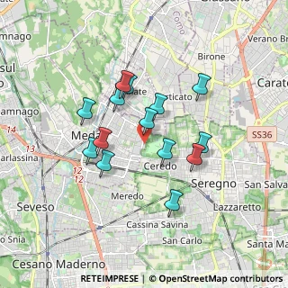 Mappa Via Benedetto Croce, 20821 Meda MB, Italia (1.45857)