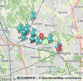 Mappa Via Benedetto Croce, 20821 Meda MB, Italia (1.45429)