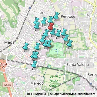 Mappa Via Benedetto Croce, 20821 Meda MB, Italia (0.7525)