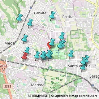 Mappa Via Benedetto Croce, 20821 Meda MB, Italia (0.9385)