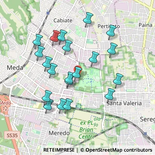 Mappa Via Benedetto Croce, 20821 Meda MB, Italia (0.961)