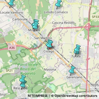 Mappa Via Gaetano Strambio, 21040 Cislago VA, Italia (2.58083)