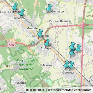 Mappa Via del Circolino, 21040 Cislago VA, Italia (2.53091)