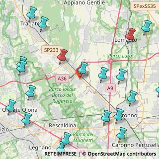 Mappa Via Gaetano Strambio, 21040 Cislago VA, Italia (6.261)
