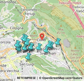 Mappa Via Alfonso Valerio, 34127 Trieste TS, Italia (0.925)