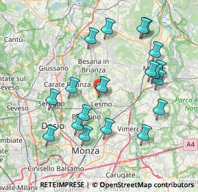 Mappa Via Alessandro Volta, 20856 Correzzana MB, Italia (8.13421)