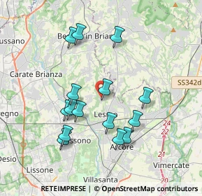 Mappa Via Alessandro Volta, 20856 Correzzana MB, Italia (3.506)
