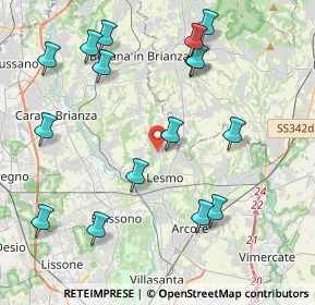 Mappa Via Alessandro Volta, 20856 Correzzana MB, Italia (4.67063)
