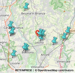 Mappa Via Alessandro Volta, 20856 Correzzana MB, Italia (4.25769)