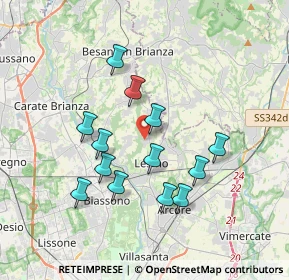 Mappa Via Alessandro Volta, 20856 Correzzana MB, Italia (3.27385)